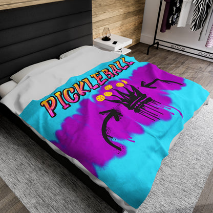 Plush Blanket - Pickleball Design, Small to Extra Large sizes - Gift for Home | graphic graffiti style