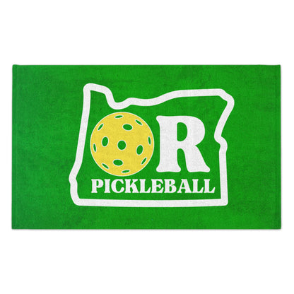 Oregon State green Pickleball Towel - pickleball player sports rally kitchen bathroom towel Portland PDX