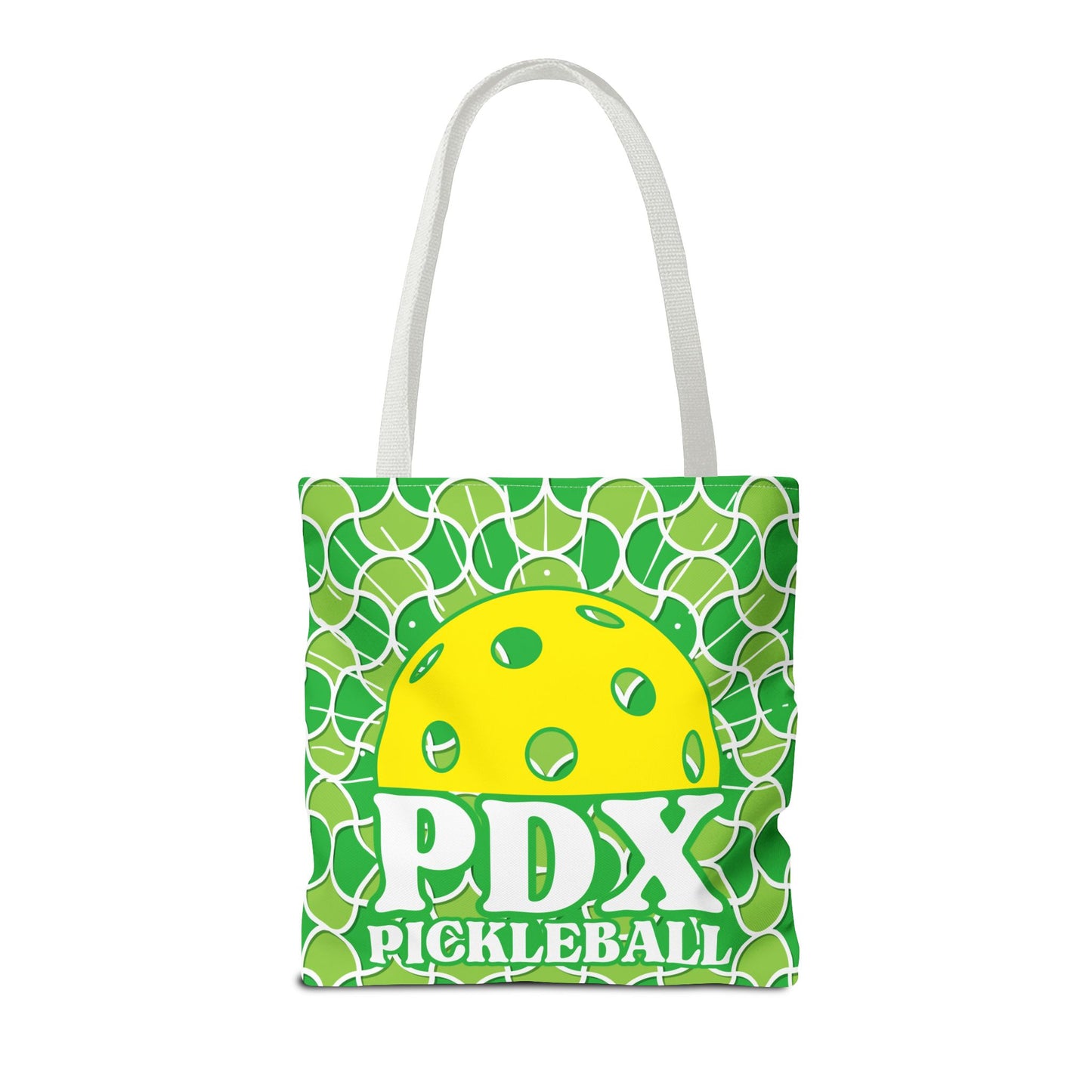 PDX Pickleball Rising Sun Pattern Tote Bag - Portaland Oregon pickleball player tote shopping gear bag
