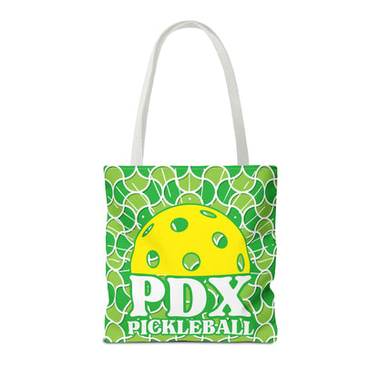 PDX Pickleball Rising Sun Pattern Tote Bag - Portaland Oregon pickleball player tote shopping gear bag