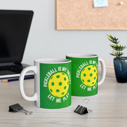 Pickleball is my Therapy Coffee Mug - Pickleball player mug cup for coffee tea