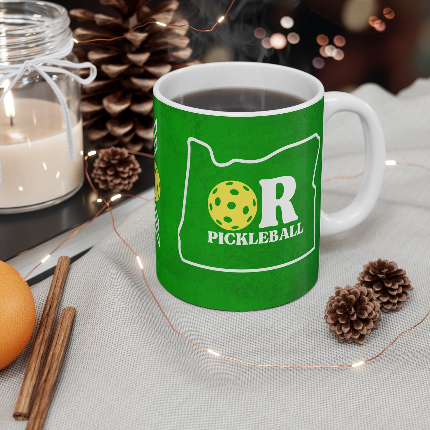 Oregon Green Pickleball Coffee Mug - Oregon state pickleballer cup mug
