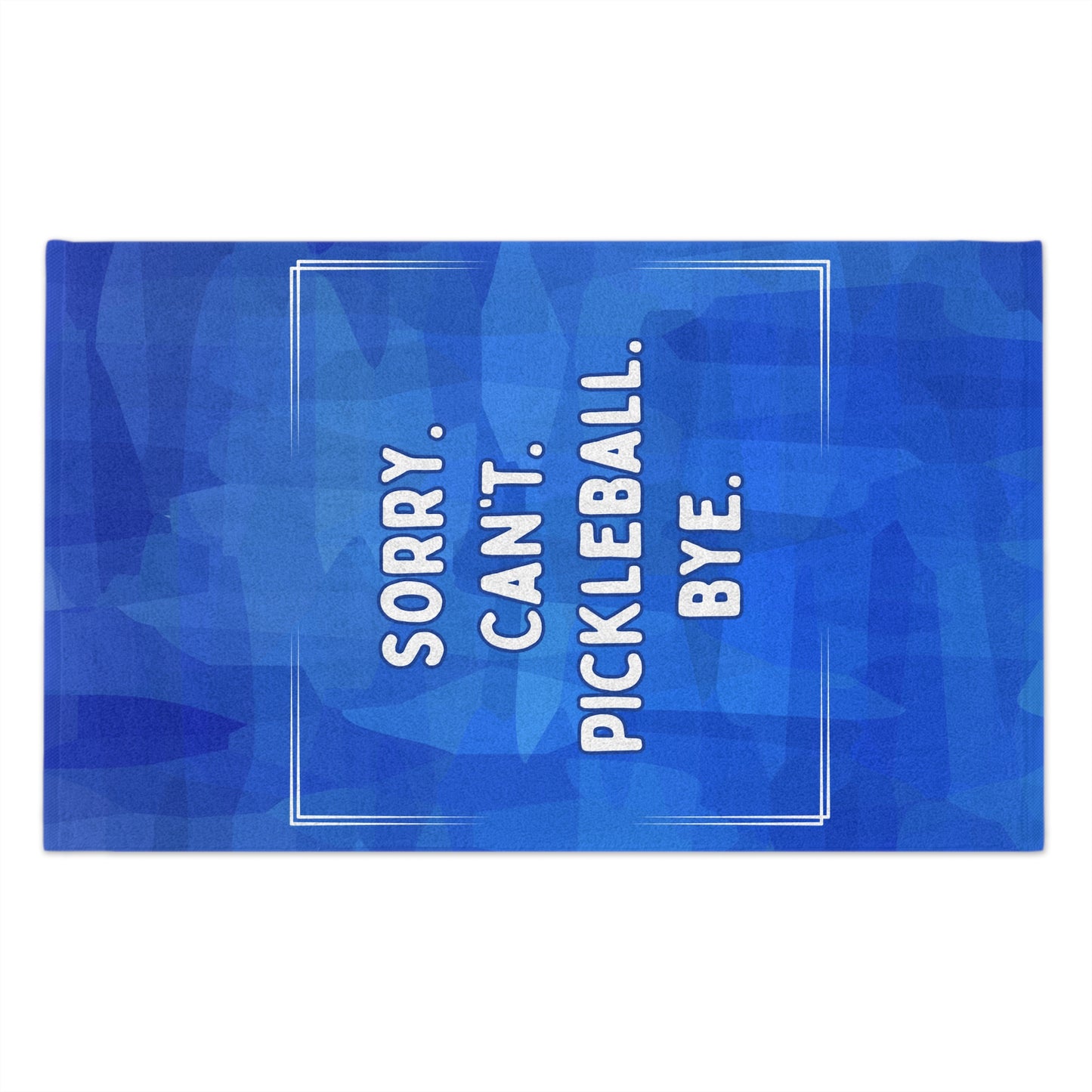 Sorry Can't Pickleball Bye Blue Pickleball Towel - pickleball player sports rally kitchen bathroom towel