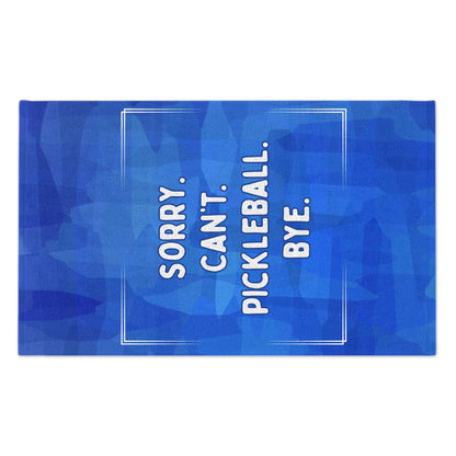 Sorry Can't Pickleball Bye Blue Pickleball Towel - pickleball player sports rally kitchen bathroom towel