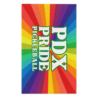 PDX Pride Pickleball Rally Towel - courts, kitchen, bathroom towel for Pickleball player