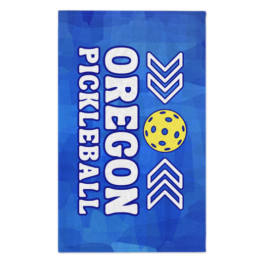 OREGON Blue Pickleball Towel - Oregon pickleball player sports rally kitchen bathroom towel Portland