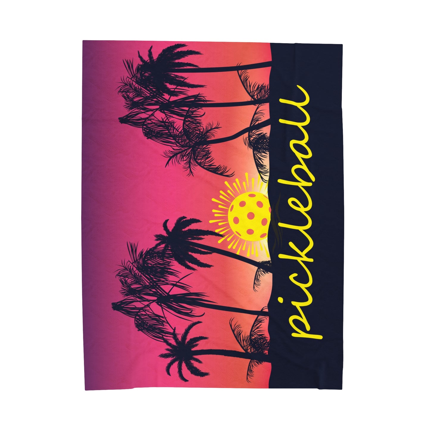 Plush Blanket - Pickleball Design, Small to Extra Large sizes - Gift for Home | beach pickleball style