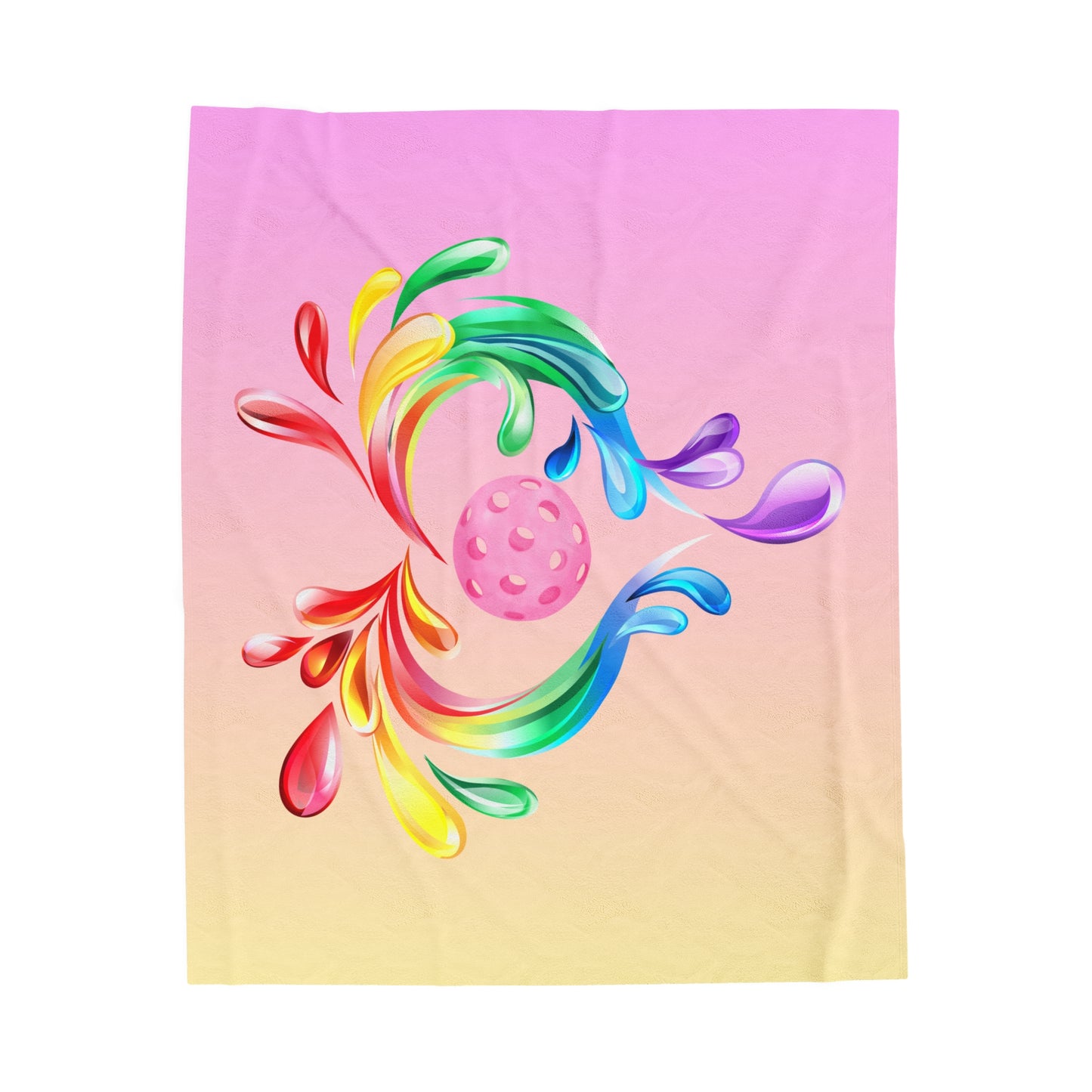 Plush Blanket - Pickleball Design, Small to Extra Large sizes - Gift for Home | swirl heart pickleball style