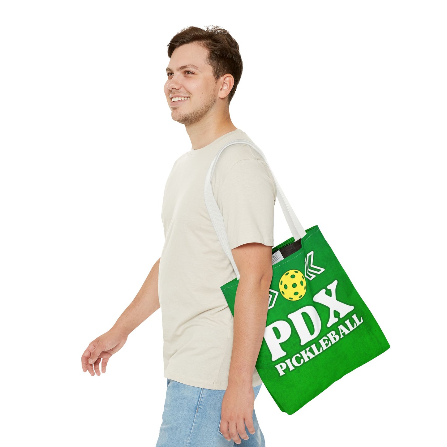 PDX Green Pickleball Tote Bag - Portland Oregon Pickleball gear shopping paddle tote