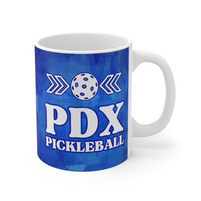 PDX Pickleball Coffee Blue Mug - Portland Oregon coffee mug cup pickleballer