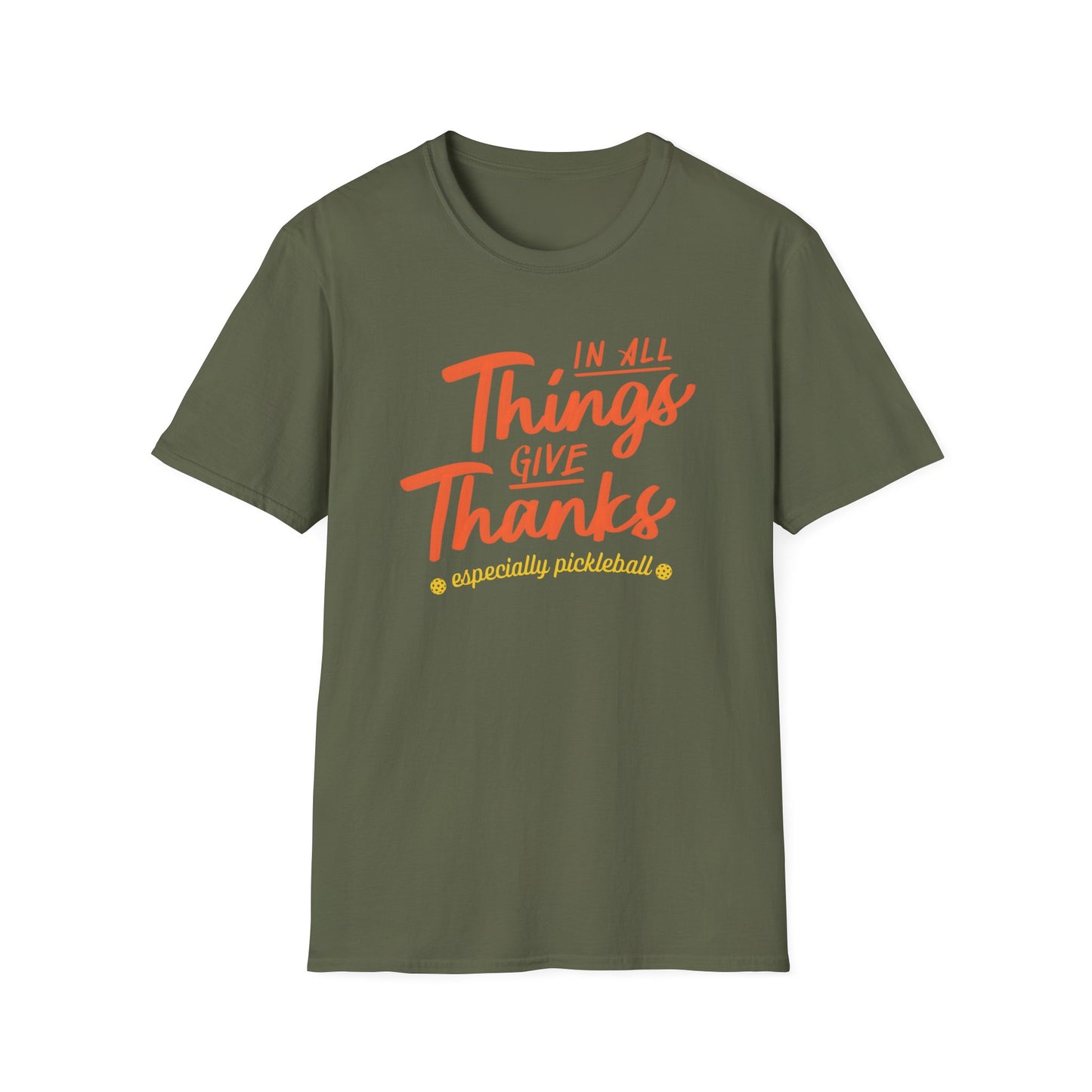 Thanksgiving Gratitude Pickleball T-Shirt, Unisex Tee, Shirt for Men Women, Fall Season Top, Sporty Gift