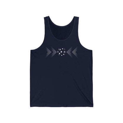 Modern Pickleball Tank Top style - Unisex style to wear on and off the court-gift or court apparel-dark image