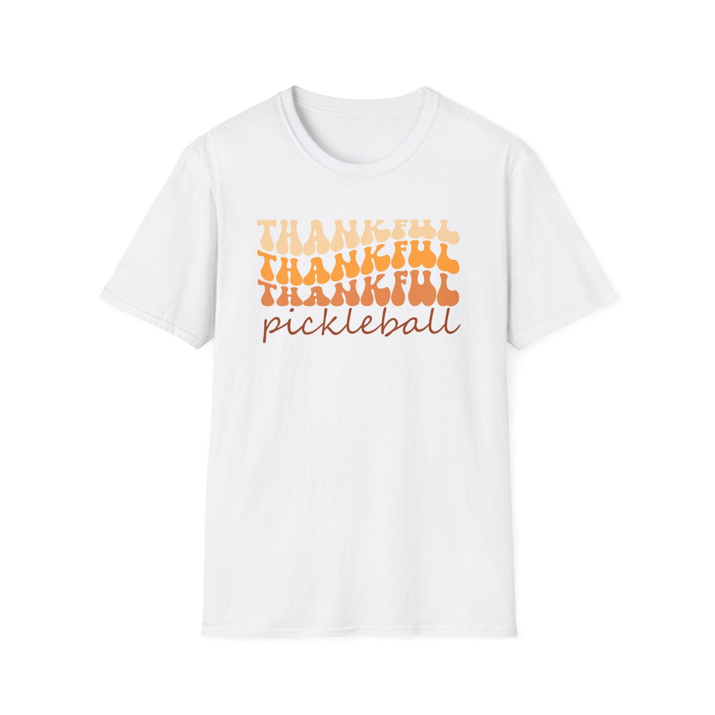 Thankful Pickleball Player Unisex Softstyle T-Shirt, Thanksgiving Tee, Sports Lover Shirt, Gift for Pickleball Player, Funny Thanksgiving