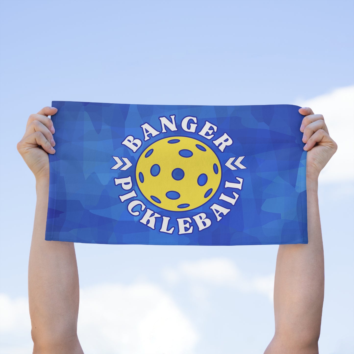 Banger Blue Pickleball Towel - pickleball player sports rally kitchen bathroom towel