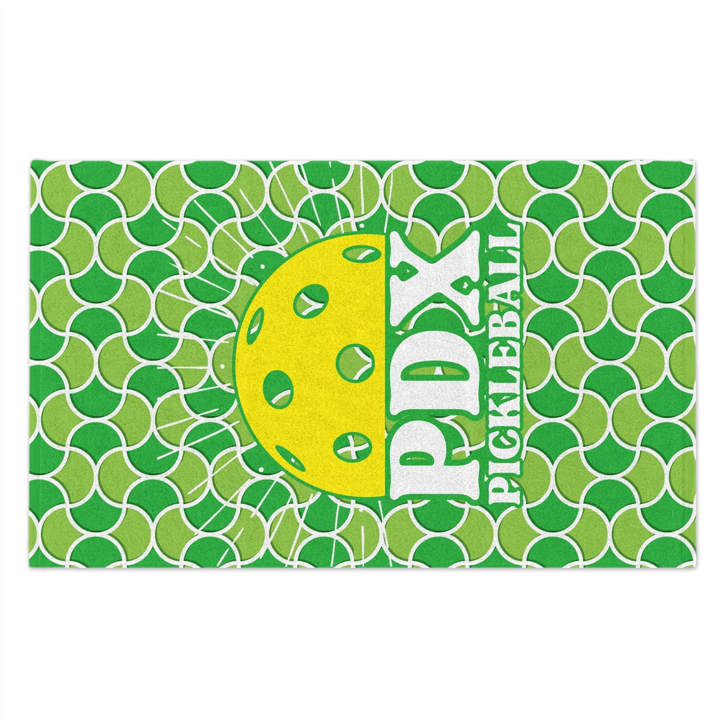 Sunrise Pattern PDX Pickleball Towel - Portland Oregon pickleball player sports rally kitchen bathroom towel