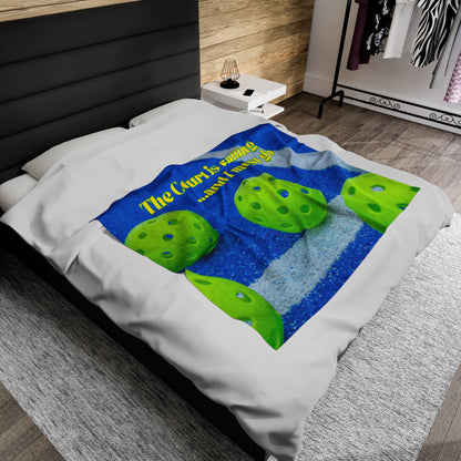 Plush Blanket - Pickleball Design, Small to Extra Large sizes - Gift for Home | pickleball is my therapy style
