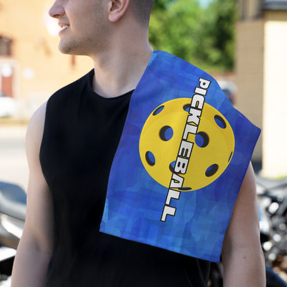 Cosmic Pickleball Towel - pickleball player sports rally kitchen bathroom towel