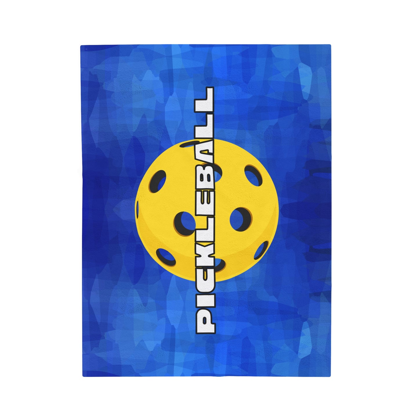 Plush Blanket - Pickleball Design, Small to Extra Large sizes - Gift for Home | blue layered balls style