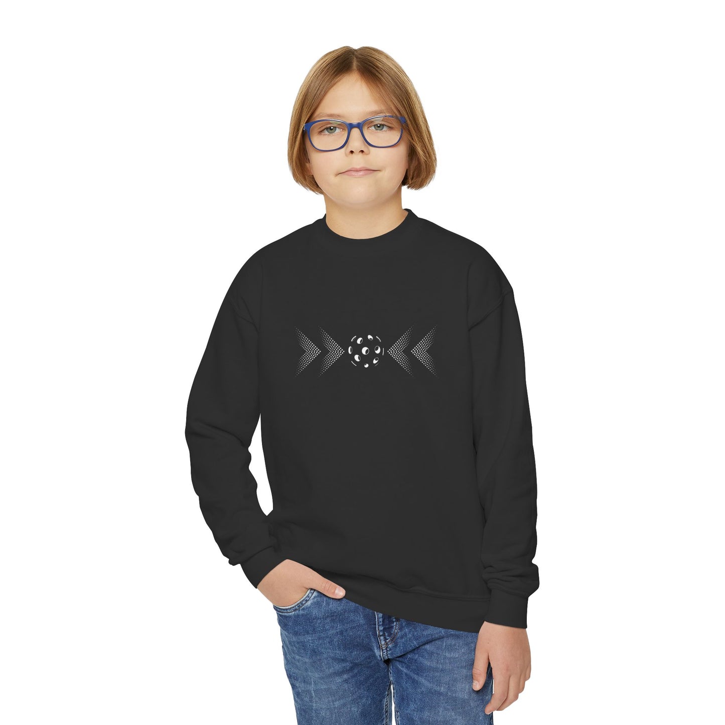 Pickleball Junior Crewneck Sweatshirt Modern style - athletic classic style