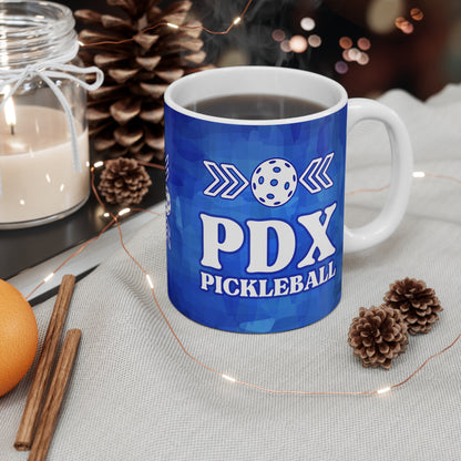 PDX Pickleball Coffee Blue Mug - Portland Oregon coffee mug cup pickleballer