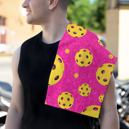 Galaxy Pink Pickleball Rally Towel - court, kitchen, bathroom towel for Pickleball player