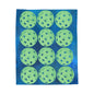 Plush Blanket - Pickleball Design, Small to Extra Large sizes - Gift for Home | green layered balls style