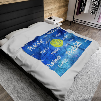 Plush Blanket - Pickleball Design, Small to Extra Large sizes - Gift for Home | the court is calling and I must go style
