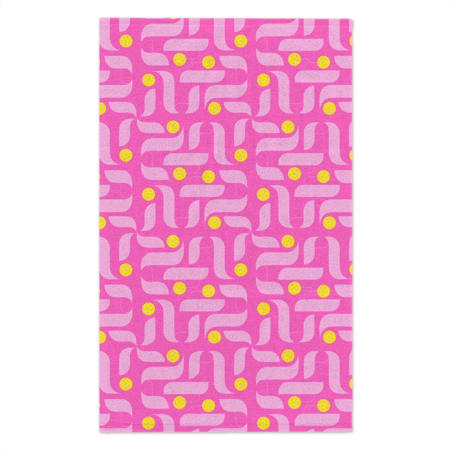 Contemporary Pink PickleballTowel - pickleball player sports rally kitchen bathroom towel