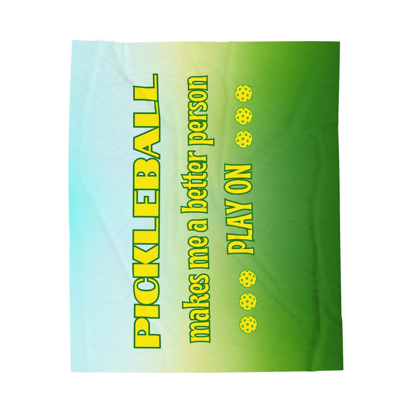 Plush Blanket - Pickleball Design, Small to Extra Large sizes - Gift for Home | pickleball makes me a better person style