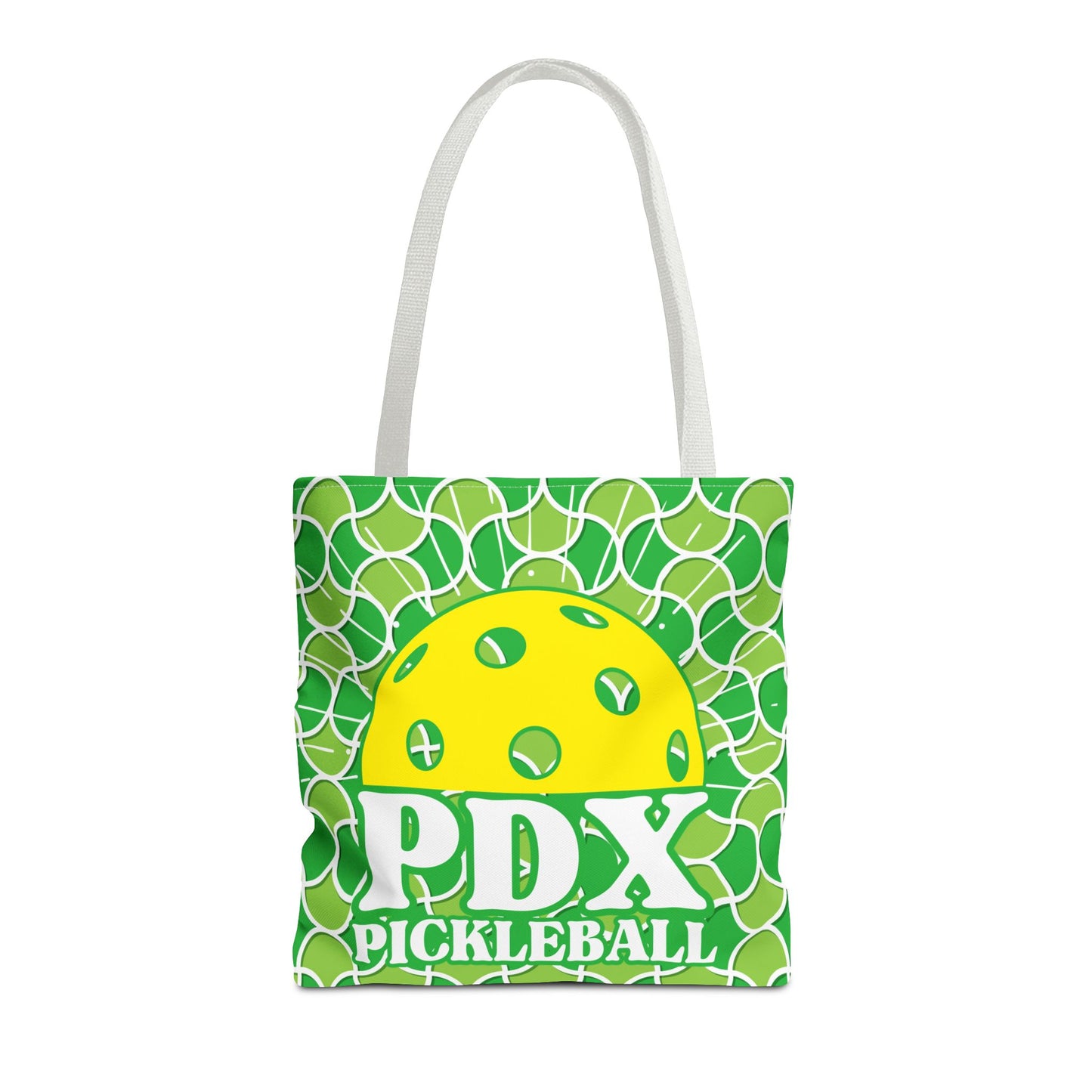PDX Pickleball Rising Sun Pattern Tote Bag - Portaland Oregon pickleball player tote shopping gear bag