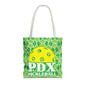 PDX Pickleball Rising Sun Pattern Tote Bag - Portaland Oregon pickleball player tote shopping gear bag