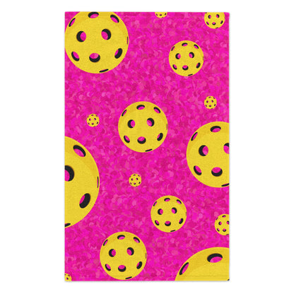 Galaxy Pink Pickleball Rally Towel - court, kitchen, bathroom towel for Pickleball player