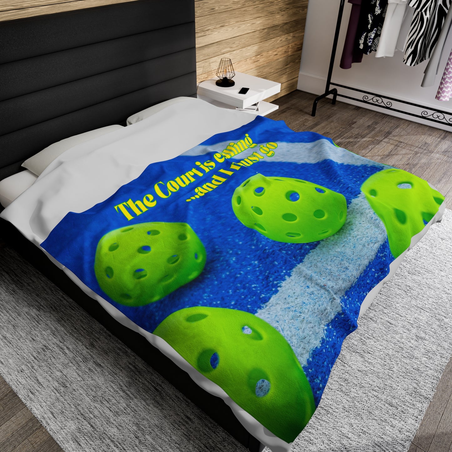 Plush Blanket - Pickleball Design, Small to Extra Large sizes - Gift for Home | pickleball is my therapy style