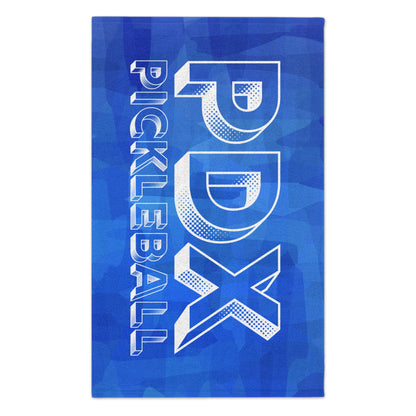 PDX Graphic  Blue Pickleball Towel - pickleball player sports rally kitchen bathroom towel Portland Oregon