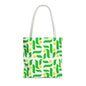 Green Modern Pattern Tote Bag - Pickleball player bag for shopping gear and travel