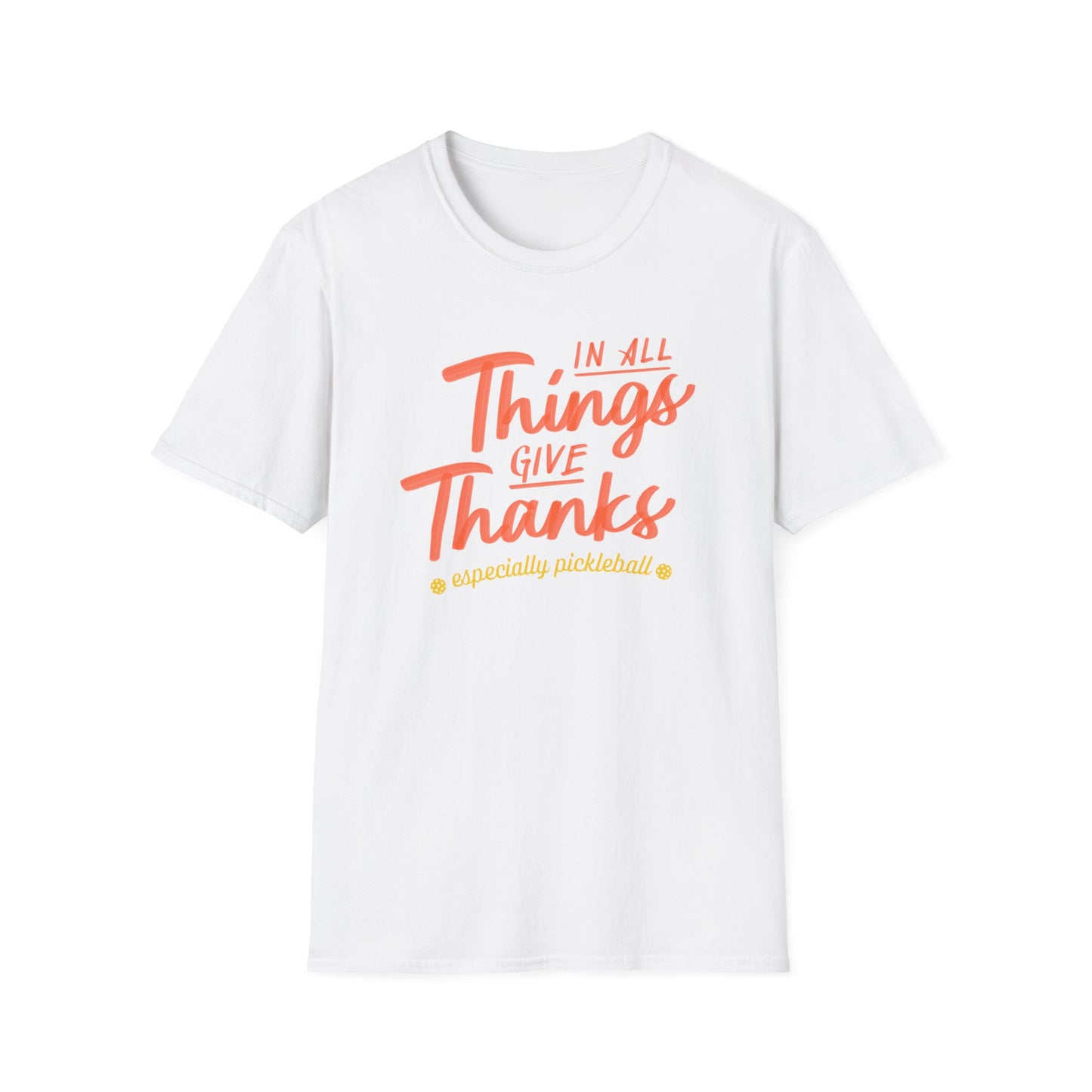 Thanksgiving Gratitude Pickleball T-Shirt, Unisex Tee, Shirt for Men Women, Fall Season Top, Sporty Gift