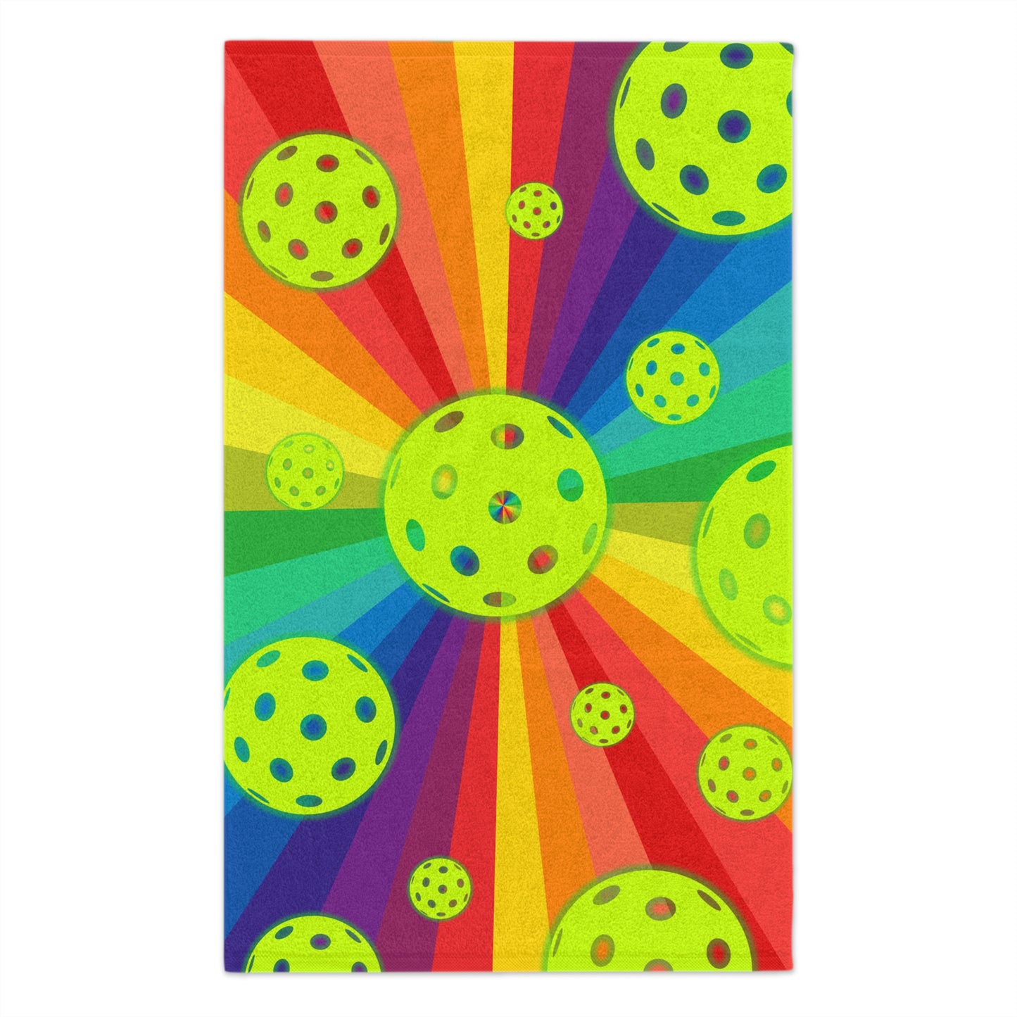 Pride Galaxy Pickleball Towel - pickleball player sports rally kitchen bathroom towel