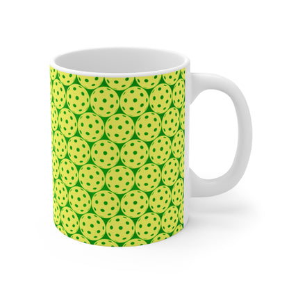 Pickleballs Everywhere Coffee Mug - Pickleballer cup glass mug for Pickleball