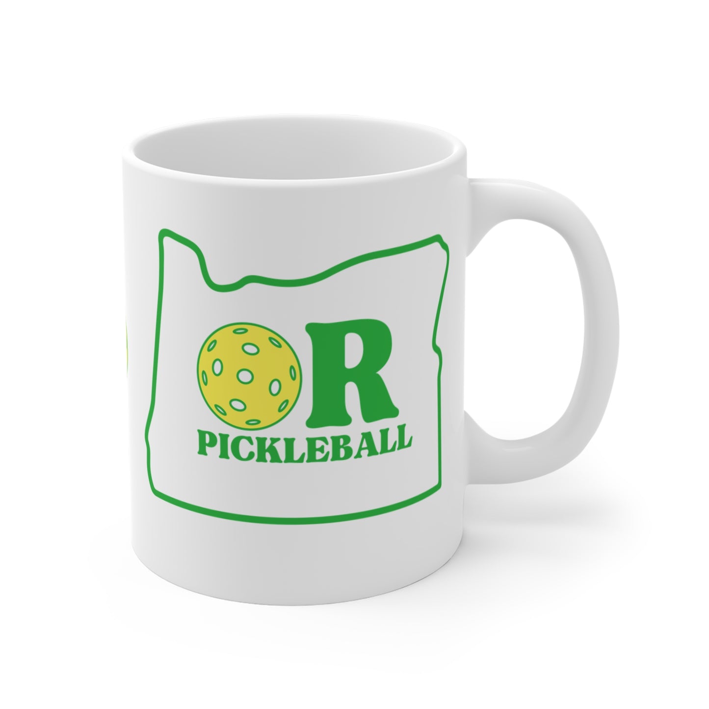 Oregon Pickleball Coffee Mug White - Pickleballer drink glass mug