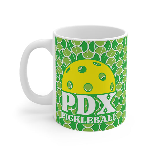 PDX Rising Sun Pickleball Mug - Portland Oregon coffee mug cup